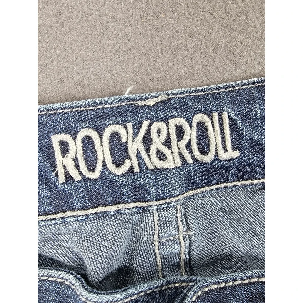 Rock & Roll Cowgirl Jeans Womens 28 Blue Bootcut‎ Mid Rise Stretch Western Denim - Picture 9 of 15